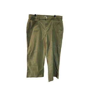 Maurices Womens Olive Green wide leg Pants Size 18W